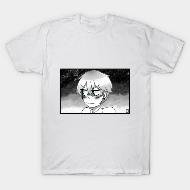 Tsundere Boy Manga Style T-Shirt by MitsuDai